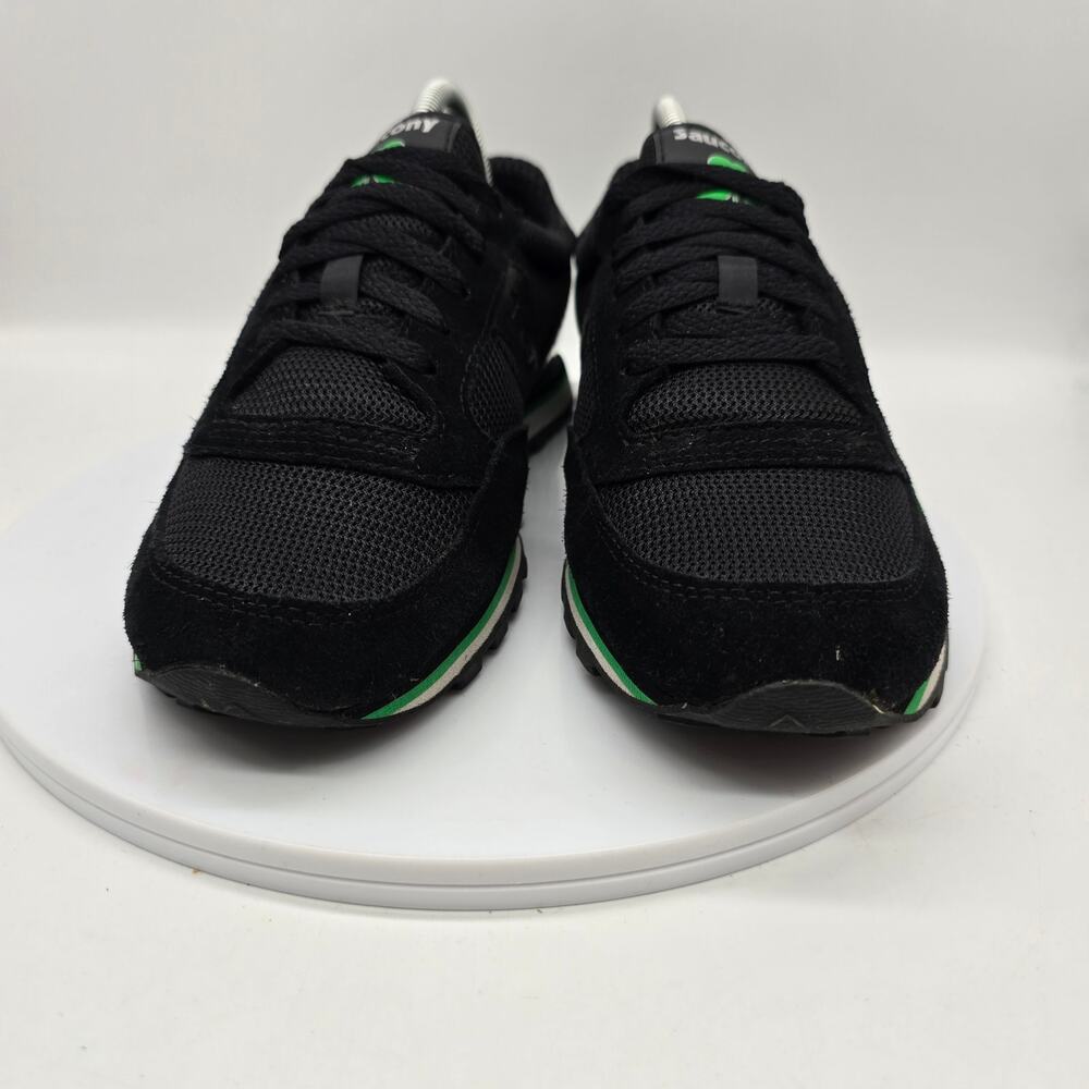Saucony Jazz Low Pro Shamrock Sneakers Mens Size 7  Women's 8.5 Black and Green - Picture 2 of 8